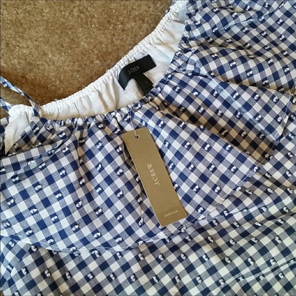 J.CREW Gingham Sleeveless Tie Top - Picture 7 of 11